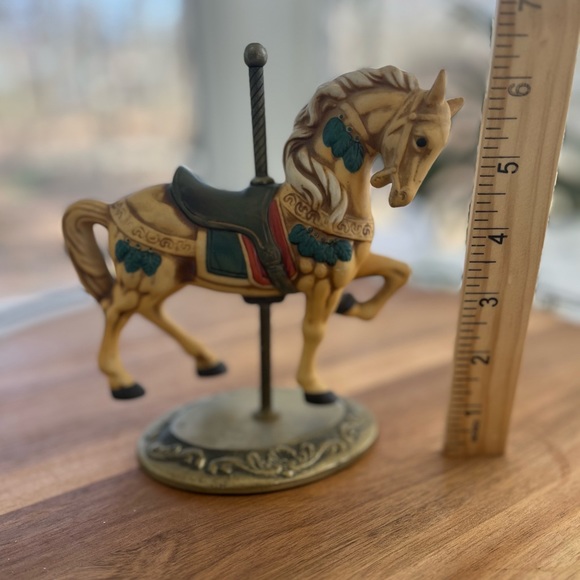 carousel horse Standing Figurine Brass Base Vintage Decor - Picture 6 of 6
